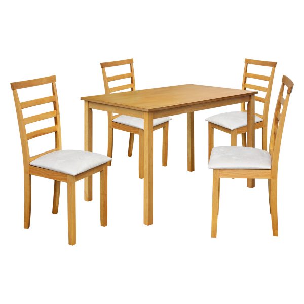 Stôl + 4 stoličky LIVORNO lak javor