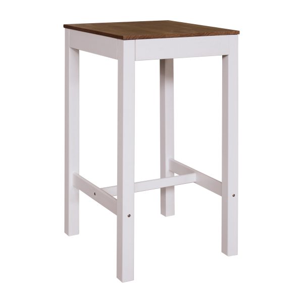 Barový stôl TORINO biely/hnedý