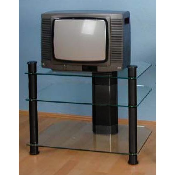 TV stolík sklo/čierna