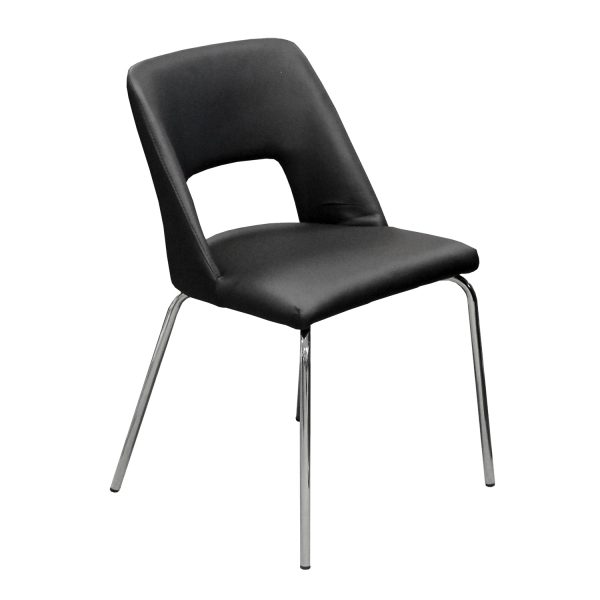 Jedálenská stolička čierna
