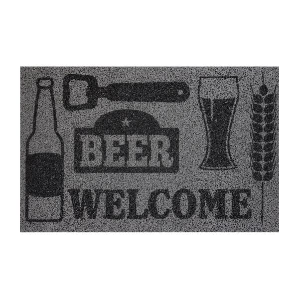 Rohožka Beer/Welcome sivá