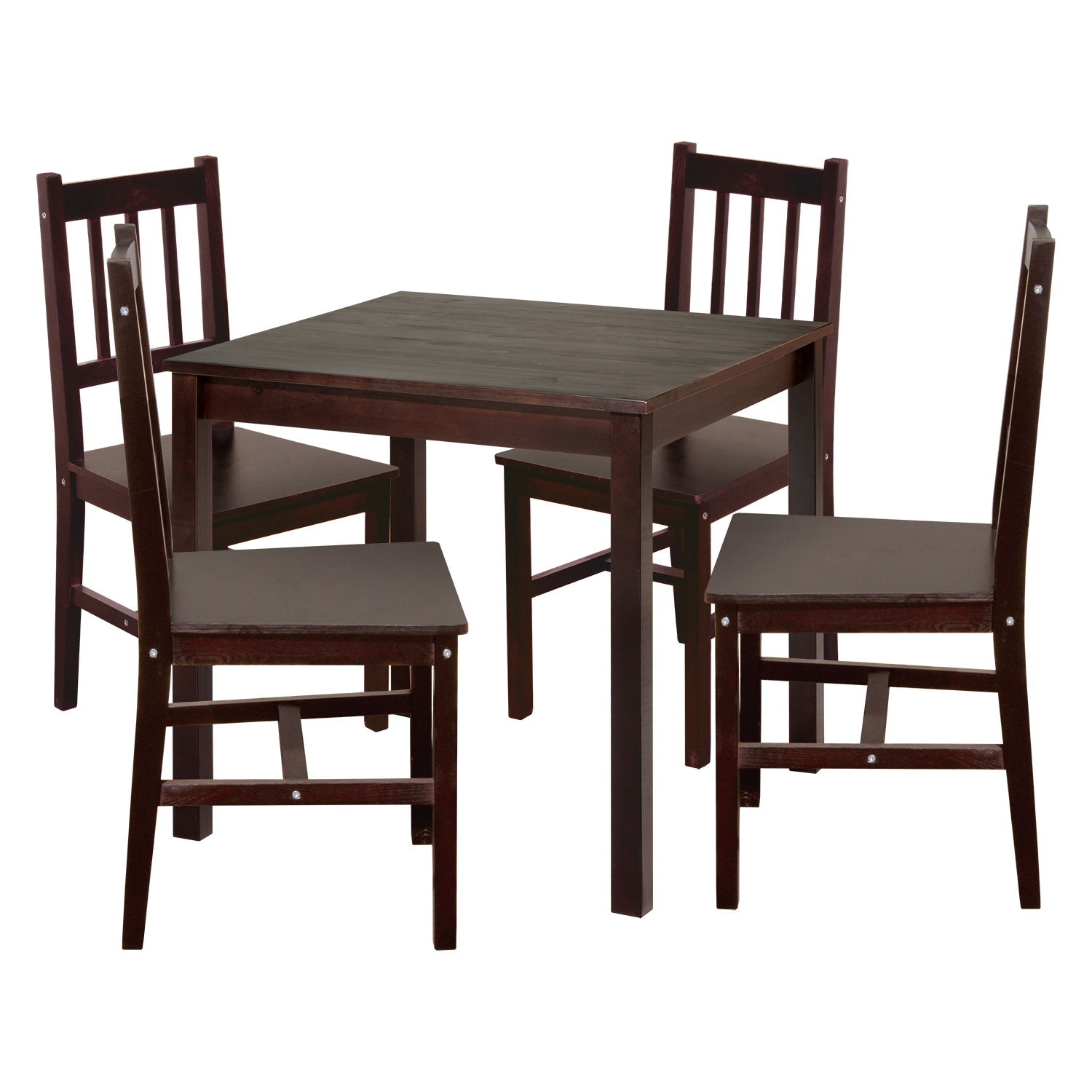 Jedálenský stôl 8842H tmavohnedý lak + 4 stoličky 869H tmavohnedý lak